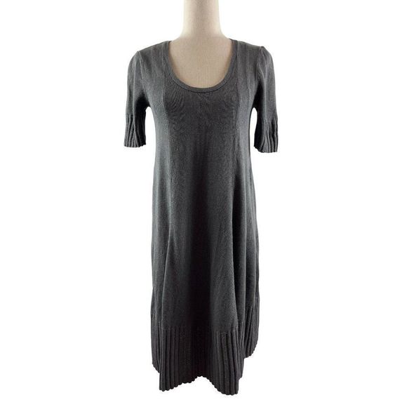 J. Jill Dresses & Skirts - J. Jill Linen Blend Midi Dress Gray XS Petite Lagenlook Oversized Short Sleeve